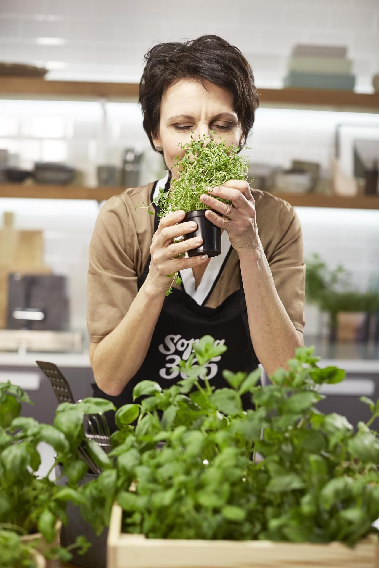 Chrisse rakastaa yrttejä.