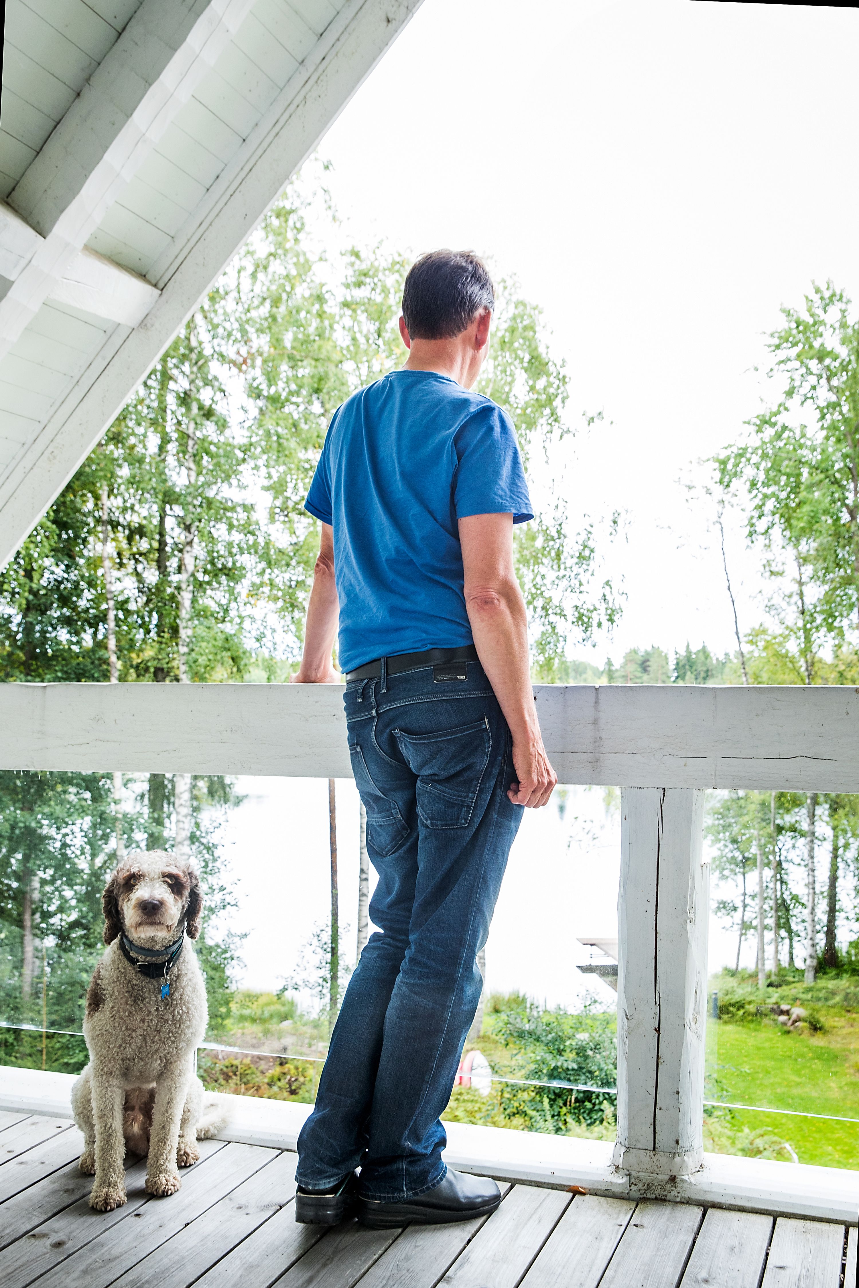 Parvekkeelta avautuva maisema on joka päivä erilainen.