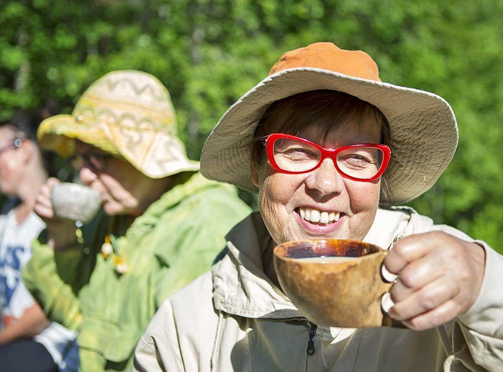 – Tästä ei tunnelma enää parane! Kirsti pitää taukoa.