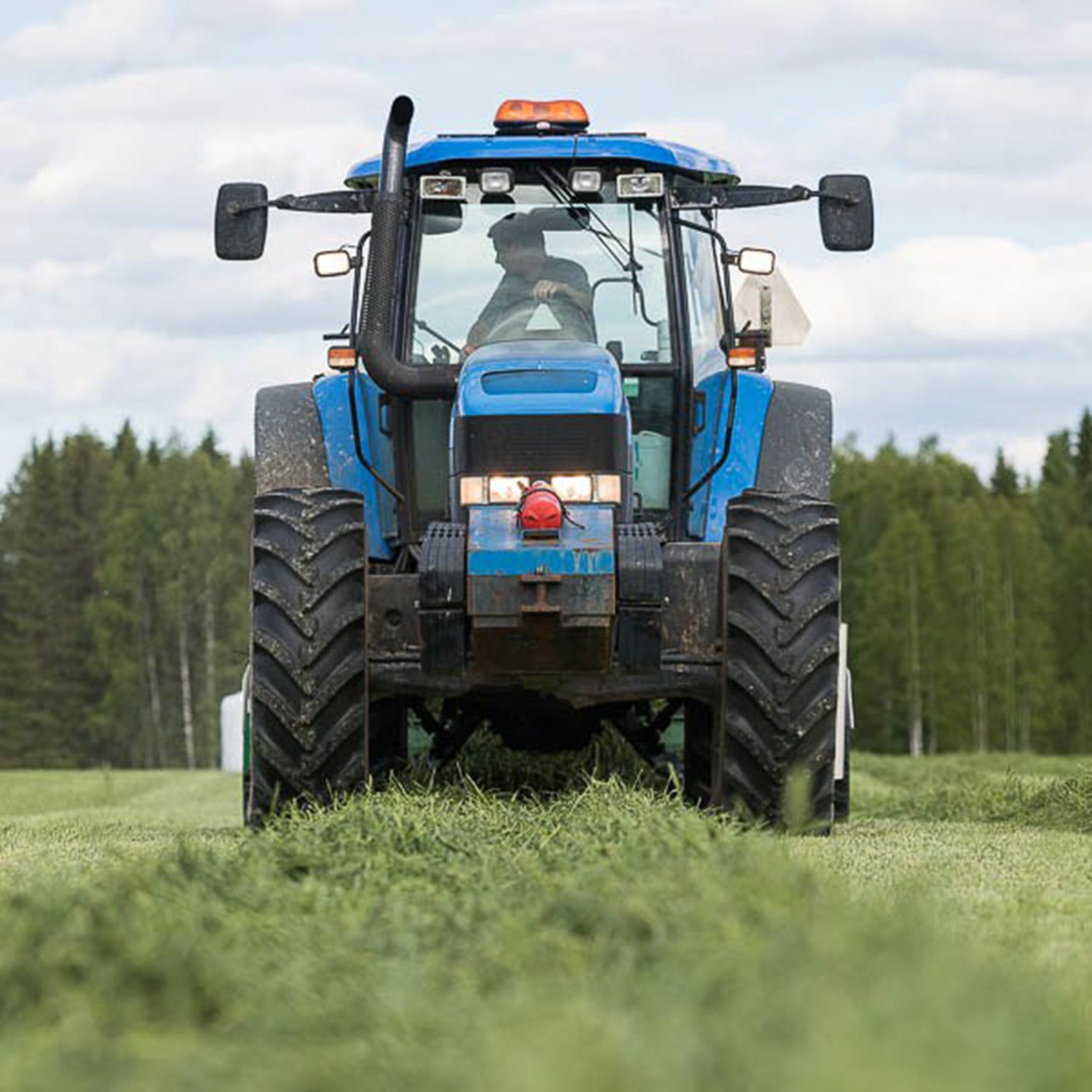 Tommi kuljettaa talvet metsäkonetta ja korjaa kesäisin satoa.