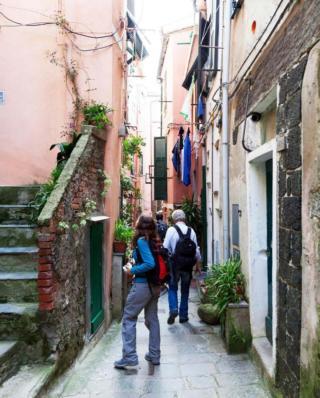 Vernazzan kadut ovat kapeita.