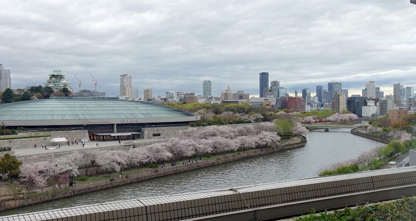 Näkymä Kertun Osakan-hotellin ikkunasta.
