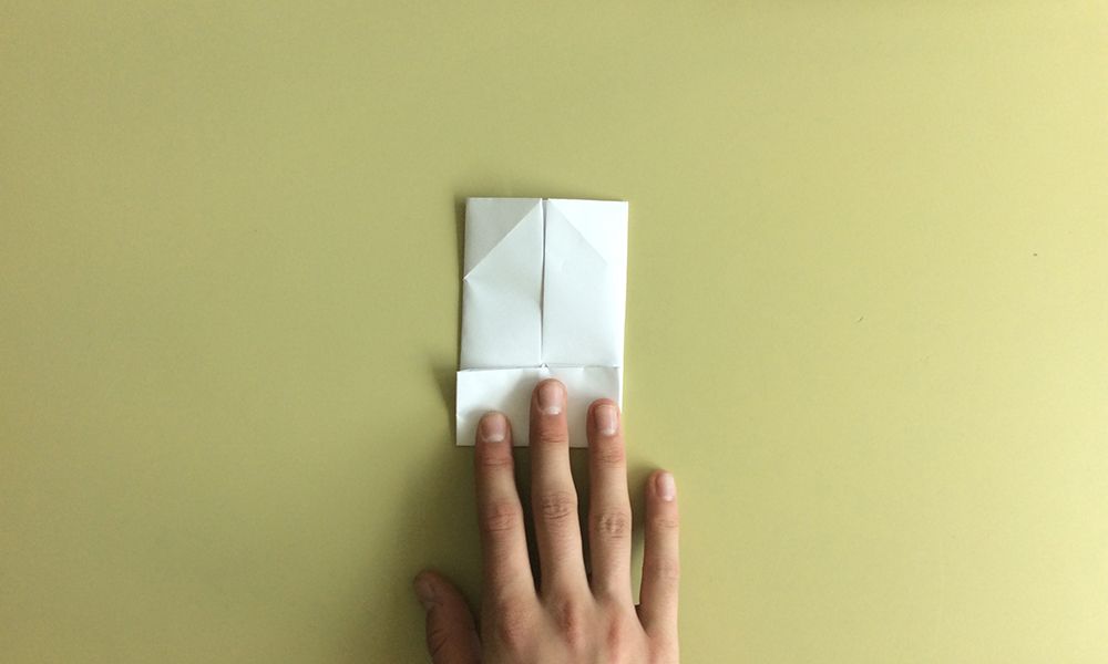 12. Taita taas puoliksi, niin että et ylitä ohjeen 3 ja 4 viivaa.