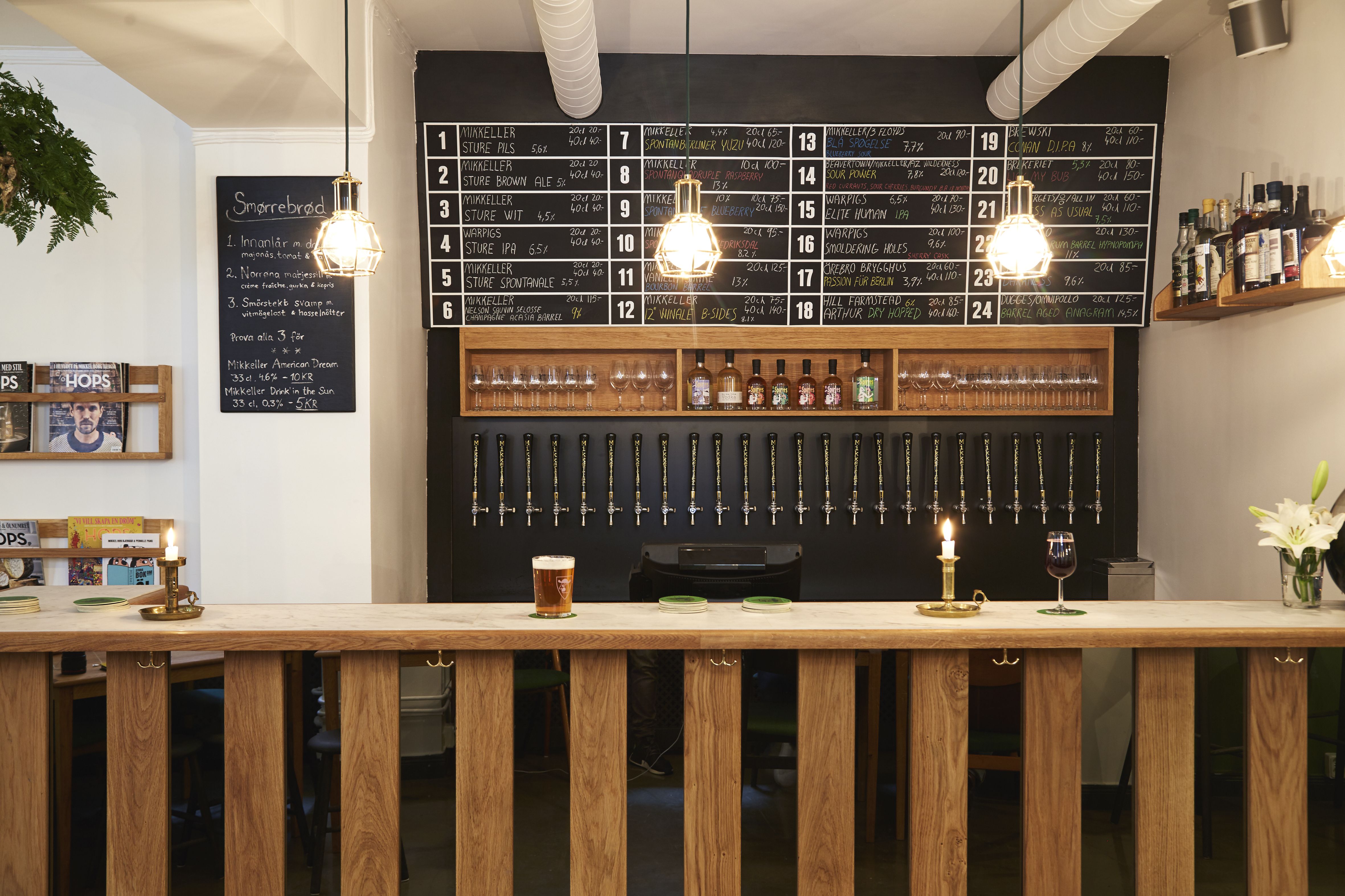 Mikkellerin hanaolutvalikoima on vaikuttava.