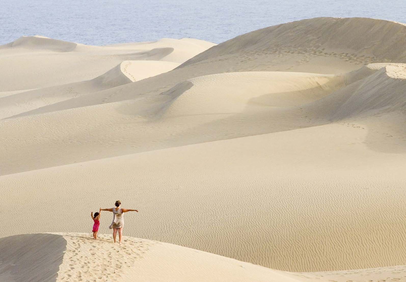 Tuuli muuttaa dyynien muotoja jatkuvasti.