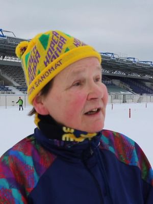 Marja hiihtää yli 1000 kilometriä vuodessa