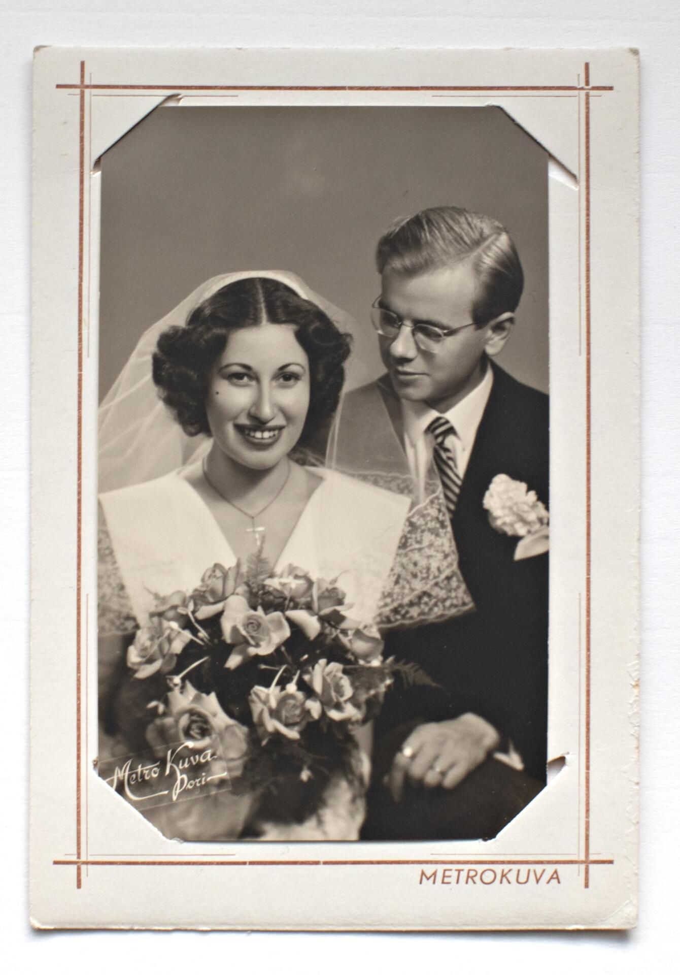 Una ja Heikki hääpäivänä 1953.