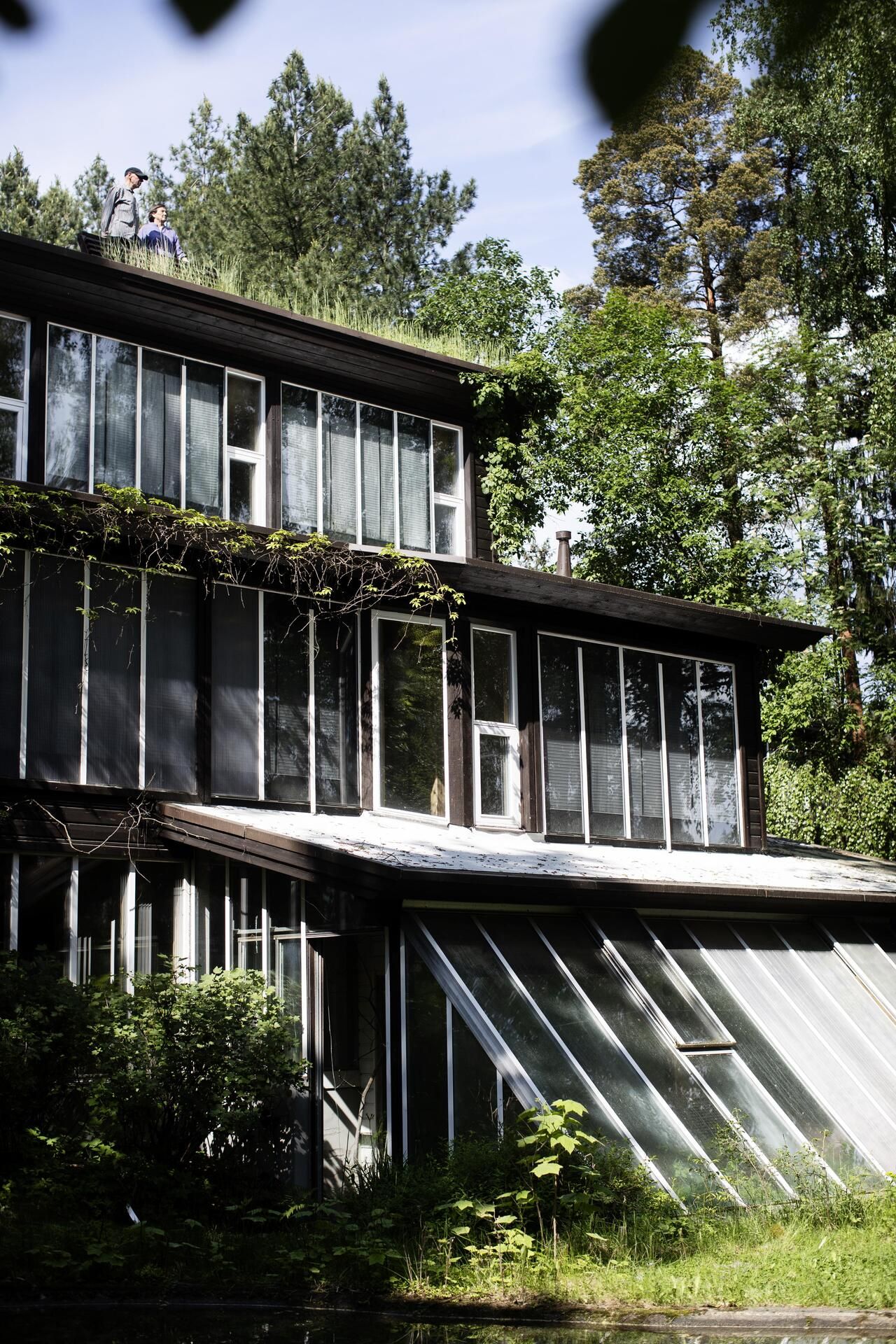 Suurin osa "ikkunarivistöstä" on aurinkopaneelia.